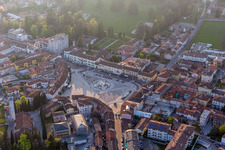 Market downtown in Maniago in Friuli-Venezia Giulia, Italy