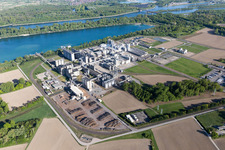 Beinheim in the state Bas-Rhin, France from the drone perspective