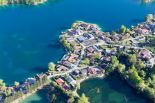 Beinheim in the state Bas-Rhin, France seen from a drone
