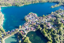 Aerial photograpy of Beinheim in the state Bas-Rhin, France