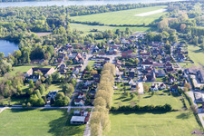 Bird's eye view of Fort-Louis in the state Bas-Rhin, France