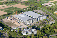 Aerial photograpy of Bußmatten industrial area LUK construction site in Bühl in the state Baden-Wuerttemberg, Germany