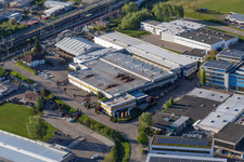 Building and production halls on the premises of Lehnhoff Hartstahl GmbH in Steinbach in the state Baden-Wurttemberg, Germany