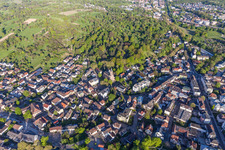 Town View of the streets and houses of the residential areas in the district Oos in Baden-Baden in the state Baden-Wurttemberg, Germany