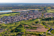 Town View of the streets and houses of the residential areas in Sandweier in the state Baden-Wurttemberg, Germany