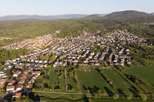 Aerial view of District Haueneberstein in Baden-Baden in the state Baden-Wuerttemberg, Germany