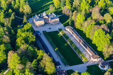 Building complex in the park of the castle Favorite in Rastatt in the state Baden-Wurttemberg, Germany out of the air