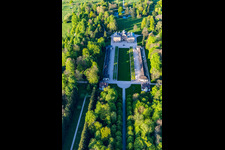 Favorite Castle at Förch in the district Förch in Rastatt in the state Baden-Wuerttemberg, Germany from a drone