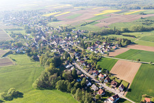 Rott in the state Bas-Rhin, France seen from a drone