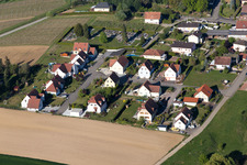 Aerial view of Rott in the state Bas-Rhin, France