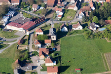 Cleebourg in the state Bas-Rhin, France seen from a drone