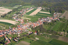 Aerial view of Cleebourg in the state Bas-Rhin, France