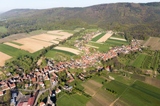 Aerial photograpy of Cleebourg in the state Bas-Rhin, France
