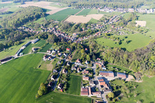 Drachenbronn-Birlenbach in the state Bas-Rhin, France from above
