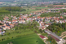 Aerial view of Dieffenbach-lès-Wœrth in the state Bas-Rhin, France