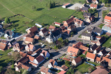 Aerial view of Hegeney in the state Bas-Rhin, France