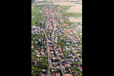 Eschbach in the state Bas-Rhin, France viewn from the air