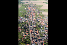 Drone recording of Eschbach in the state Bas-Rhin, France