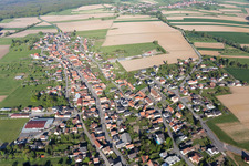 Eschbach in the state Bas-Rhin, France from the drone perspective