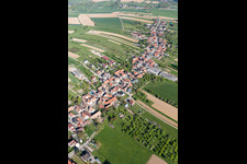 Forstheim in the state Bas-Rhin, France from above