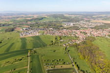 Aerial view of Gundershoffen in the state Bas-Rhin, France