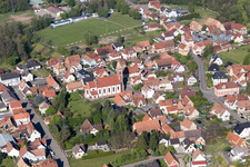 Oblique view of Gundershoffen in the state Bas-Rhin, France