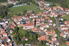 Gundershoffen in the state Bas-Rhin, France from above