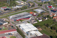 Gundershoffen in the state Bas-Rhin, France viewn from the air