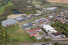Drone recording of Gundershoffen in the state Bas-Rhin, France