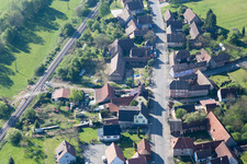 Uttenhoffen in the state Bas-Rhin, France from above