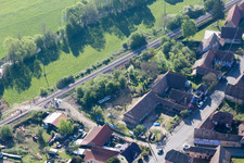 Uttenhoffen in the state Bas-Rhin, France seen from above