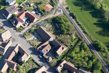 Bird's eye view of Uttenhoffen in the state Bas-Rhin, France
