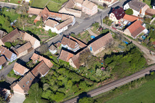 Uttenhoffen in the state Bas-Rhin, France from the drone perspective