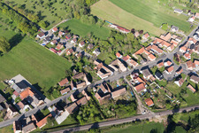 Aerial photograpy of Uttenhoffen in the state Bas-Rhin, France