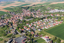 Aerial view of Mietesheim in the state Bas-Rhin, France