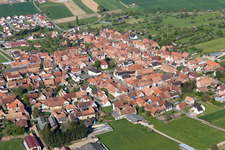 Aerial view of Uhrwiller in the state Bas-Rhin, France