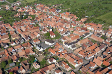 Aerial photograpy of Uhrwiller in the state Bas-Rhin, France