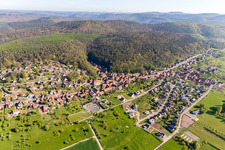 Forest and mountain scenery in Offwiller in Grand Est, France