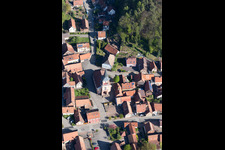 Offwiller in the state Bas-Rhin, France viewn from the air