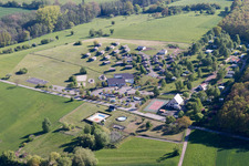 Zinswiller in the state Bas-Rhin, France from a drone