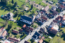 Gumbrechtshoffen in the state Bas-Rhin, France from the plane