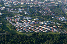 District Oberreut in Karlsruhe in the state Baden-Wuerttemberg, Germany out of the air