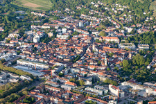 District Durlach in Karlsruhe in the state Baden-Wuerttemberg, Germany seen from above