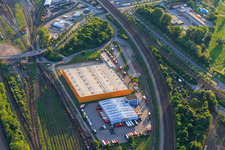 Emons Spedition GmbH & Co. KG and dm Lager in Wolfartsweierer Straße in the district Oststadt in Karlsruhe in the state Baden-Wuerttemberg, Germany