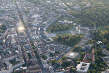 Castle and castle park in the district Innenstadt-Ost in Karlsruhe in the state Baden-Wuerttemberg, Germany