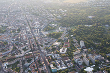 Castle and castle park in the district Innenstadt-West in Karlsruhe in the state Baden-Wuerttemberg, Germany