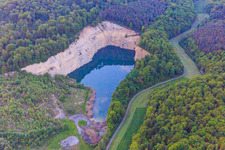 Quarry Lake in the district Löffelsterz in Schonungen in the state Bavaria, Germany