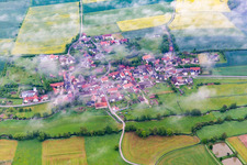 Place under clouds in the district Zettmannsdorf in Schönbrunn im Steigerwald in the state Bavaria, Germany