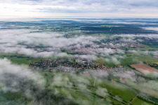 Place under clouds in Burgebrach in the state Bavaria, Germany