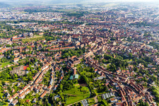 Aerial view of Old Town in Bamberg in the state Bavaria, Germany